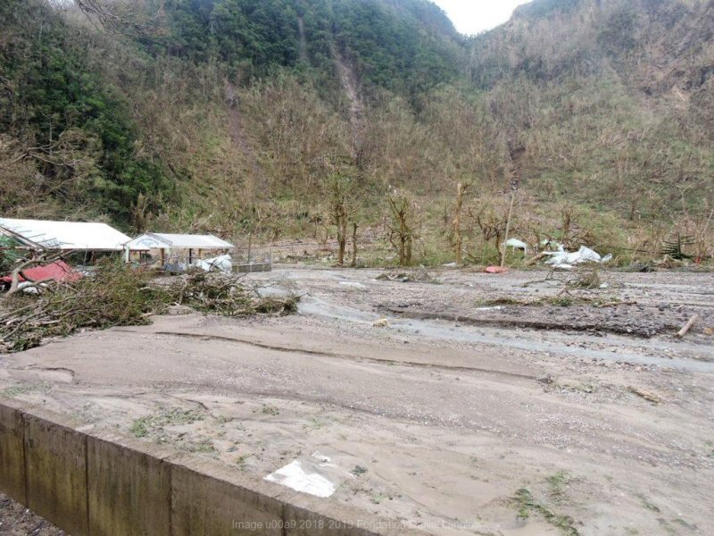 Soufriere Primary School directly after Hurricane Maria (2017)